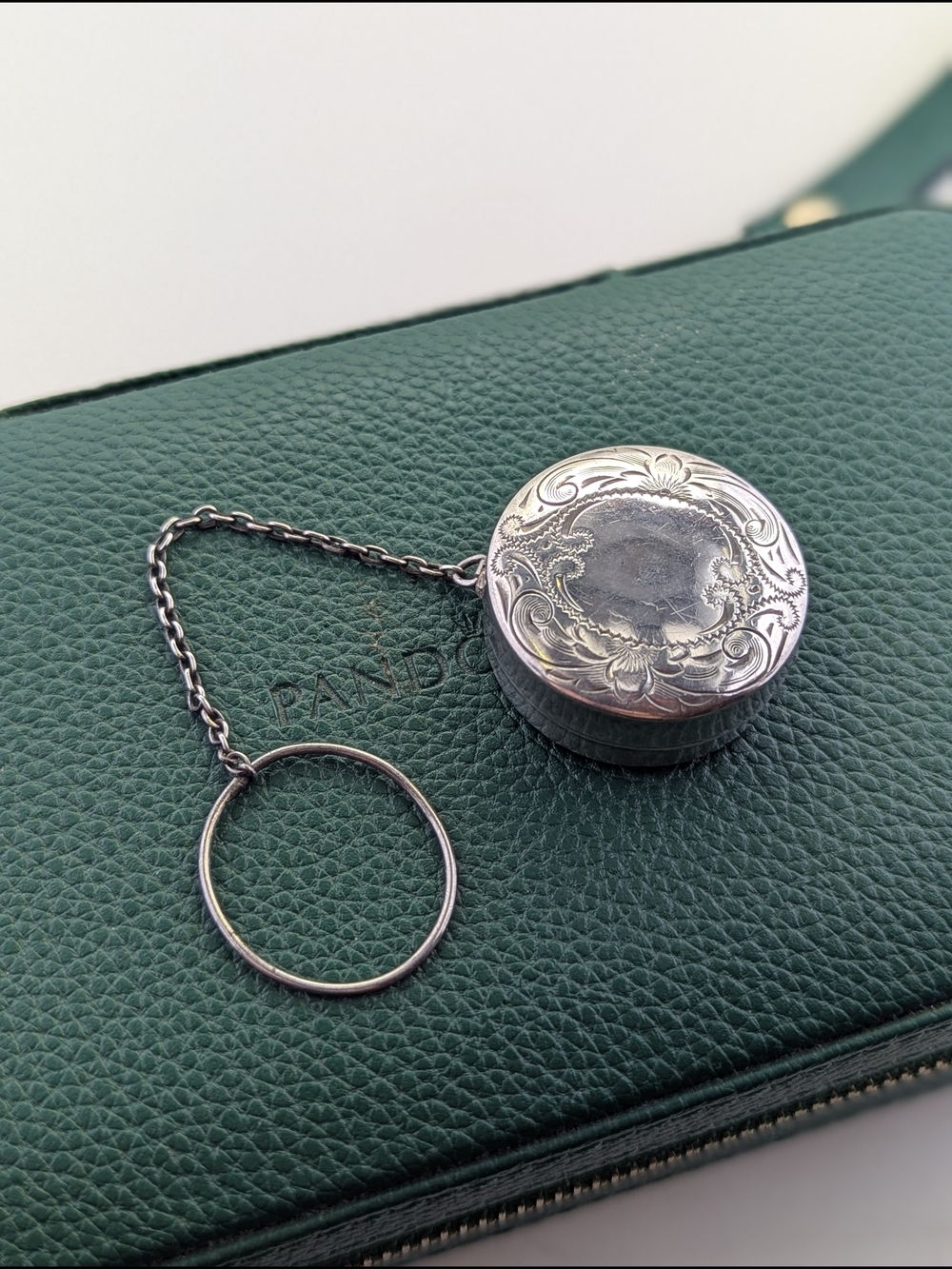 ✨ Antique Antique Sterling Silver Chatelaine Rouge Compact Box ✨